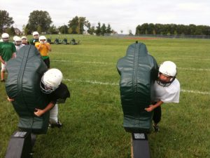 youth football sled training